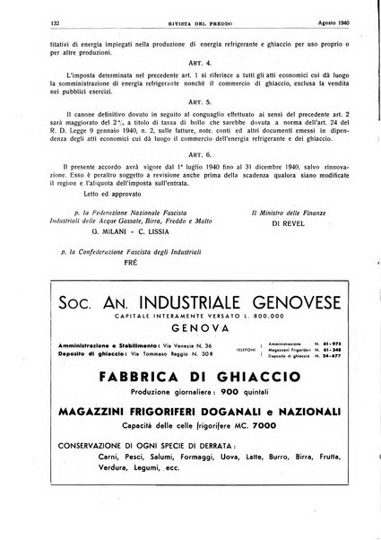 Rivista del freddo periodico mensile illustrato tecnico, scientifico, economico, commerciale