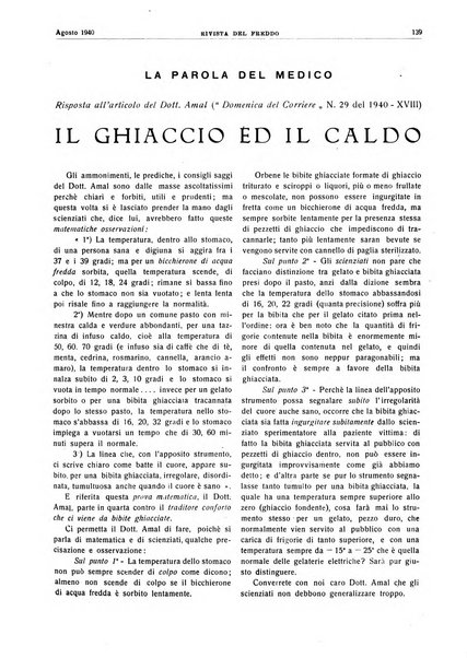 Rivista del freddo periodico mensile illustrato tecnico, scientifico, economico, commerciale