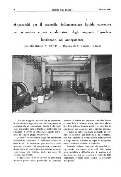 Rivista del freddo periodico mensile illustrato tecnico, scientifico, economico, commerciale