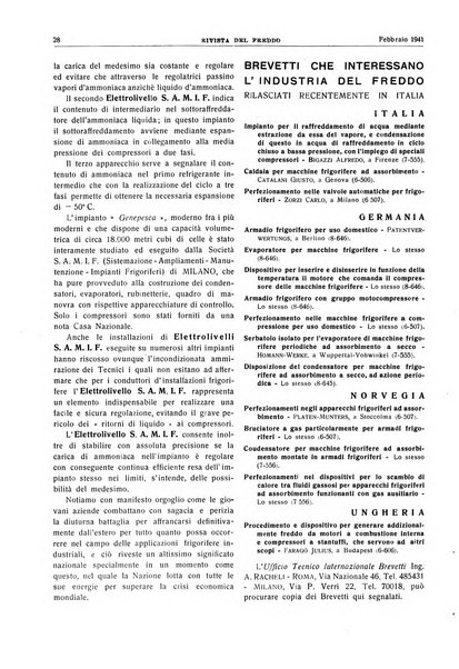 Rivista del freddo periodico mensile illustrato tecnico, scientifico, economico, commerciale