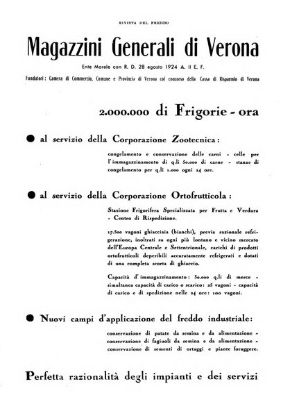 Rivista del freddo periodico mensile illustrato tecnico, scientifico, economico, commerciale