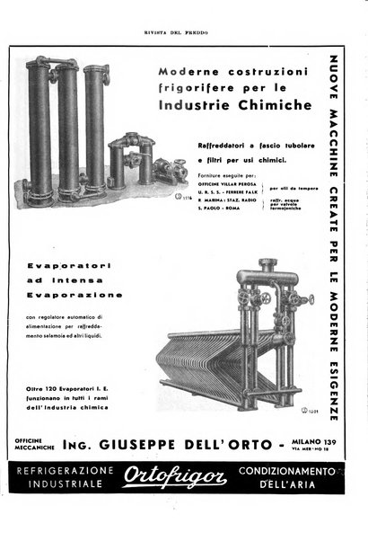 Rivista del freddo periodico mensile illustrato tecnico, scientifico, economico, commerciale