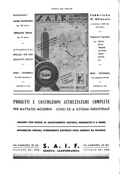 Rivista del freddo periodico mensile illustrato tecnico, scientifico, economico, commerciale