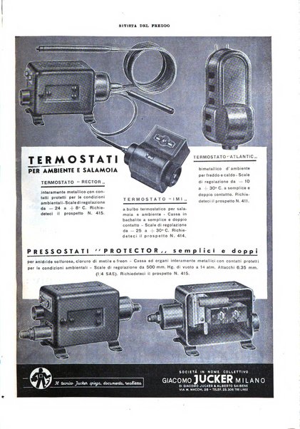 Rivista del freddo periodico mensile illustrato tecnico, scientifico, economico, commerciale