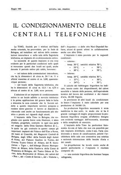 Rivista del freddo periodico mensile illustrato tecnico, scientifico, economico, commerciale