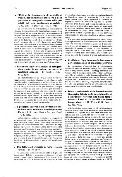 Rivista del freddo periodico mensile illustrato tecnico, scientifico, economico, commerciale