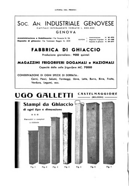 Rivista del freddo periodico mensile illustrato tecnico, scientifico, economico, commerciale