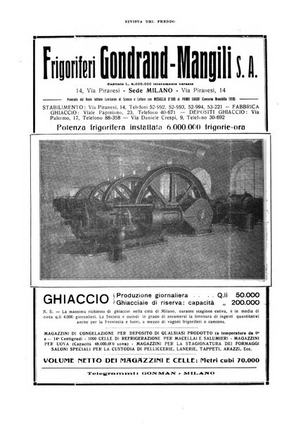 Rivista del freddo periodico mensile illustrato tecnico, scientifico, economico, commerciale