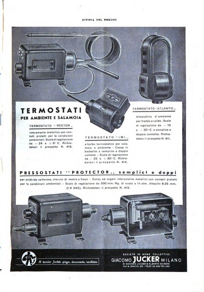 Rivista del freddo periodico mensile illustrato tecnico, scientifico, economico, commerciale