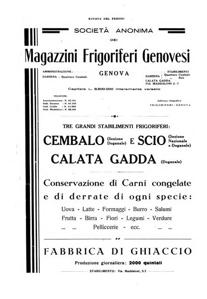 Rivista del freddo periodico mensile illustrato tecnico, scientifico, economico, commerciale