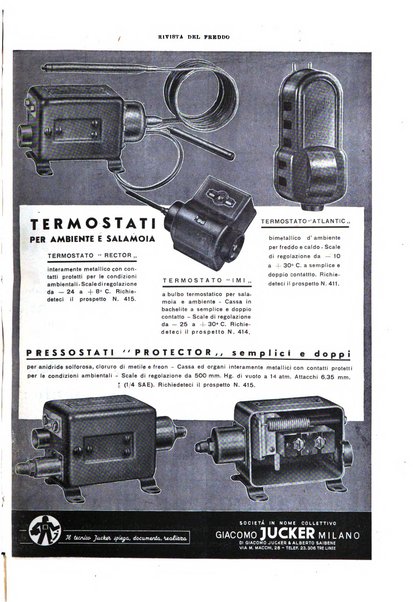 Rivista del freddo periodico mensile illustrato tecnico, scientifico, economico, commerciale