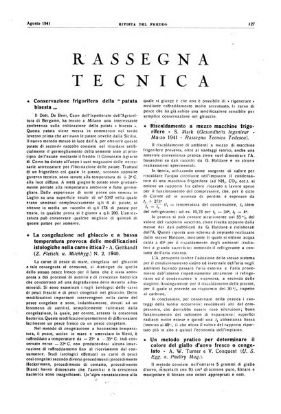 Rivista del freddo periodico mensile illustrato tecnico, scientifico, economico, commerciale