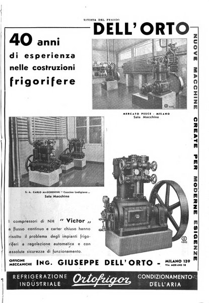 Rivista del freddo periodico mensile illustrato tecnico, scientifico, economico, commerciale