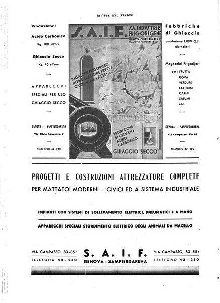 Rivista del freddo periodico mensile illustrato tecnico, scientifico, economico, commerciale