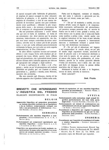 Rivista del freddo periodico mensile illustrato tecnico, scientifico, economico, commerciale