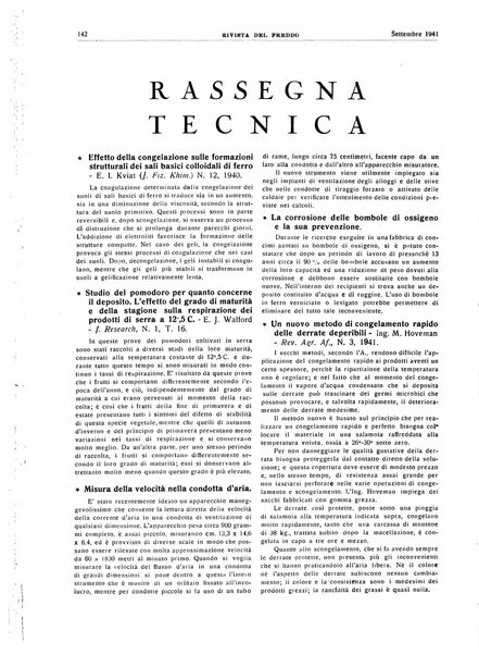 Rivista del freddo periodico mensile illustrato tecnico, scientifico, economico, commerciale