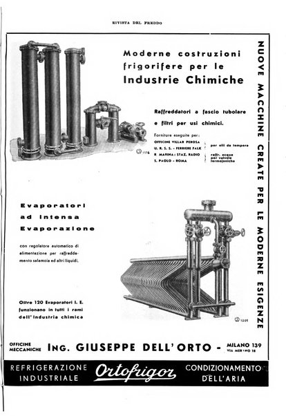 Rivista del freddo periodico mensile illustrato tecnico, scientifico, economico, commerciale