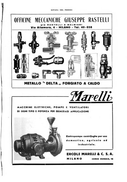 Rivista del freddo periodico mensile illustrato tecnico, scientifico, economico, commerciale