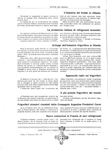 Rivista del freddo periodico mensile illustrato tecnico, scientifico, economico, commerciale