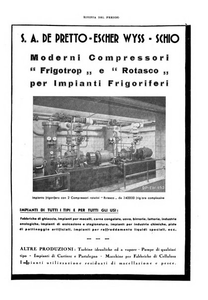 Rivista del freddo periodico mensile illustrato tecnico, scientifico, economico, commerciale