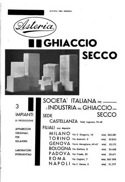 Rivista del freddo periodico mensile illustrato tecnico, scientifico, economico, commerciale