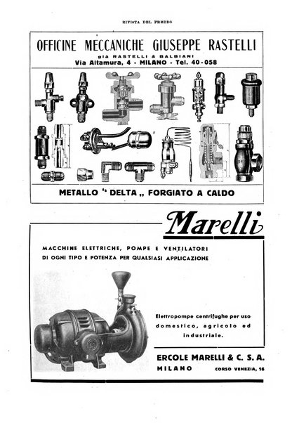 Rivista del freddo periodico mensile illustrato tecnico, scientifico, economico, commerciale