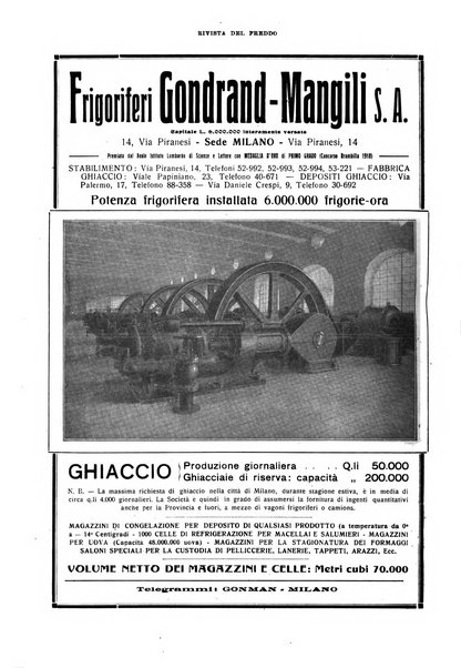 Rivista del freddo periodico mensile illustrato tecnico, scientifico, economico, commerciale