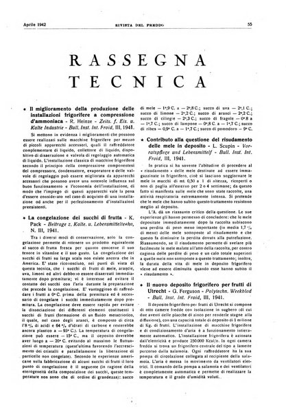 Rivista del freddo periodico mensile illustrato tecnico, scientifico, economico, commerciale