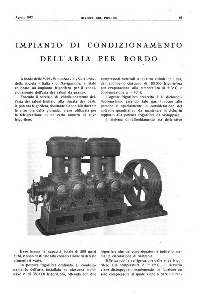 Rivista del freddo periodico mensile illustrato tecnico, scientifico, economico, commerciale