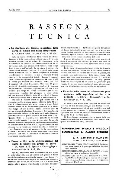 Rivista del freddo periodico mensile illustrato tecnico, scientifico, economico, commerciale