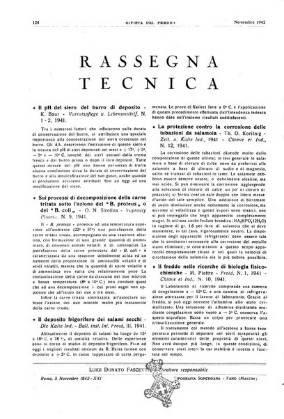 Rivista del freddo periodico mensile illustrato tecnico, scientifico, economico, commerciale