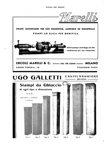 Rivista del freddo periodico mensile illustrato tecnico, scientifico, economico, commerciale