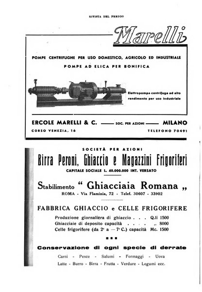 Rivista del freddo periodico mensile illustrato tecnico, scientifico, economico, commerciale