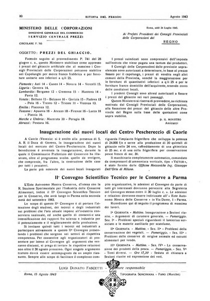 Rivista del freddo periodico mensile illustrato tecnico, scientifico, economico, commerciale