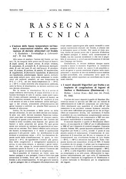 Rivista del freddo periodico mensile illustrato tecnico, scientifico, economico, commerciale