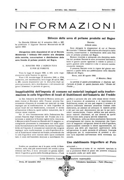 Rivista del freddo periodico mensile illustrato tecnico, scientifico, economico, commerciale