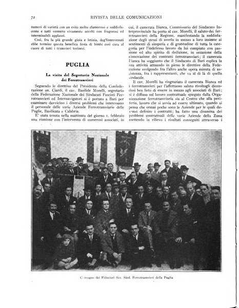 Rivista delle comunicazioni organo ufficiale della Confederazione nazionale sindacati fascisti dei trasporti terrestri e della navigazione interna