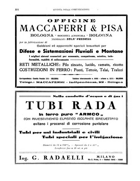 Rivista delle comunicazioni organo ufficiale della Confederazione nazionale sindacati fascisti dei trasporti terrestri e della navigazione interna