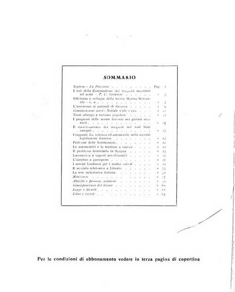 Rivista delle comunicazioni organo ufficiale della Confederazione nazionale sindacati fascisti dei trasporti terrestri e della navigazione interna