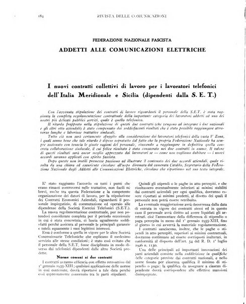 Rivista delle comunicazioni organo ufficiale della Confederazione nazionale sindacati fascisti dei trasporti terrestri e della navigazione interna