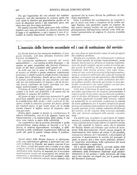 Rivista delle comunicazioni organo ufficiale della Confederazione nazionale sindacati fascisti dei trasporti terrestri e della navigazione interna