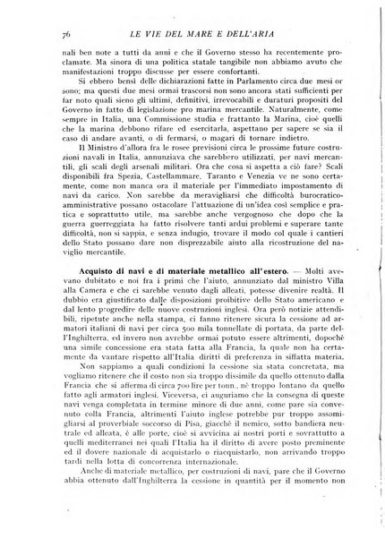 Le vie del mare e dell'aria