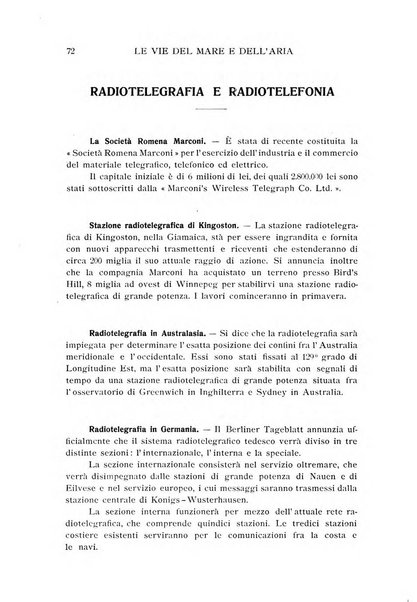 Le vie del mare e dell'aria