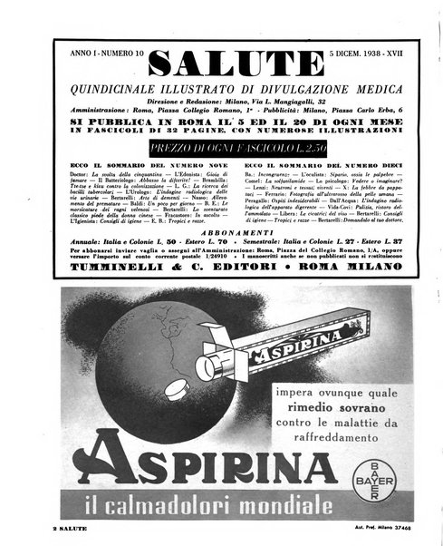 Salute quindicinale illustrato di divulgazione medica