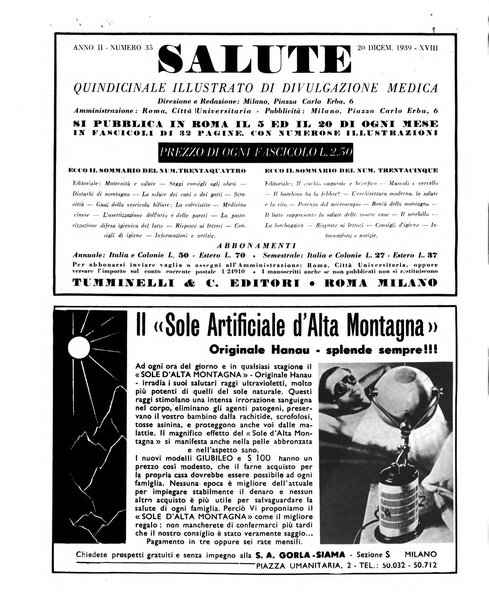 Salute quindicinale illustrato di divulgazione medica