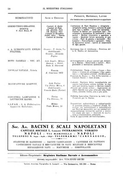 Il registro italiano rassegna tecnico-economica di Marina Mercantile e di aeronautica commerciale