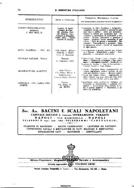 Il registro italiano rassegna tecnico-economica di Marina Mercantile e di aeronautica commerciale