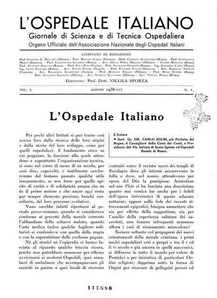 L'ospedale italiano giornale di scienza e di tecnica ospedaliera