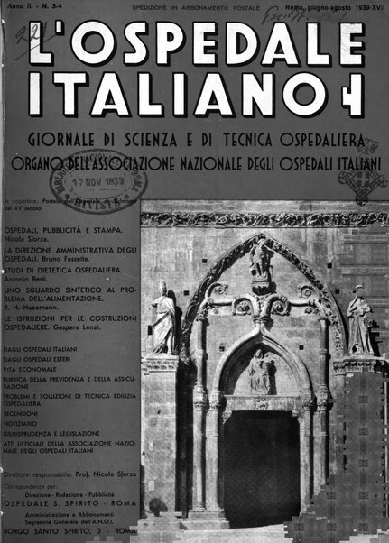 L'ospedale italiano giornale di scienza e di tecnica ospedaliera