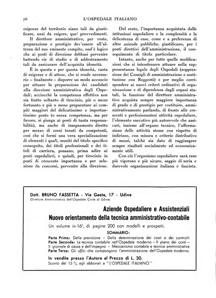 L'ospedale italiano giornale di scienza e di tecnica ospedaliera